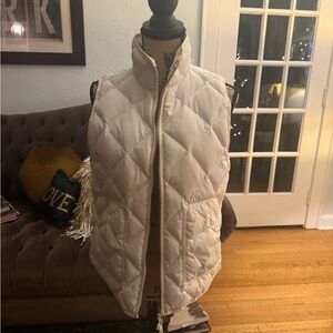 J. Crew Women's Ivory Quilted Vest